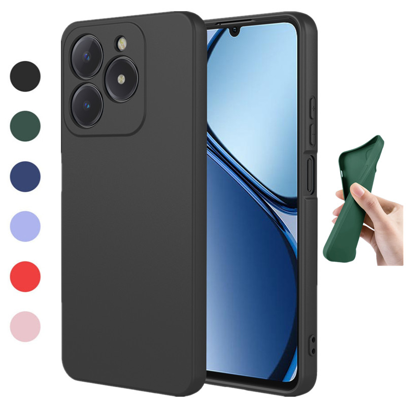 Realme Note 50 - Capa de silicone líquido flexível para