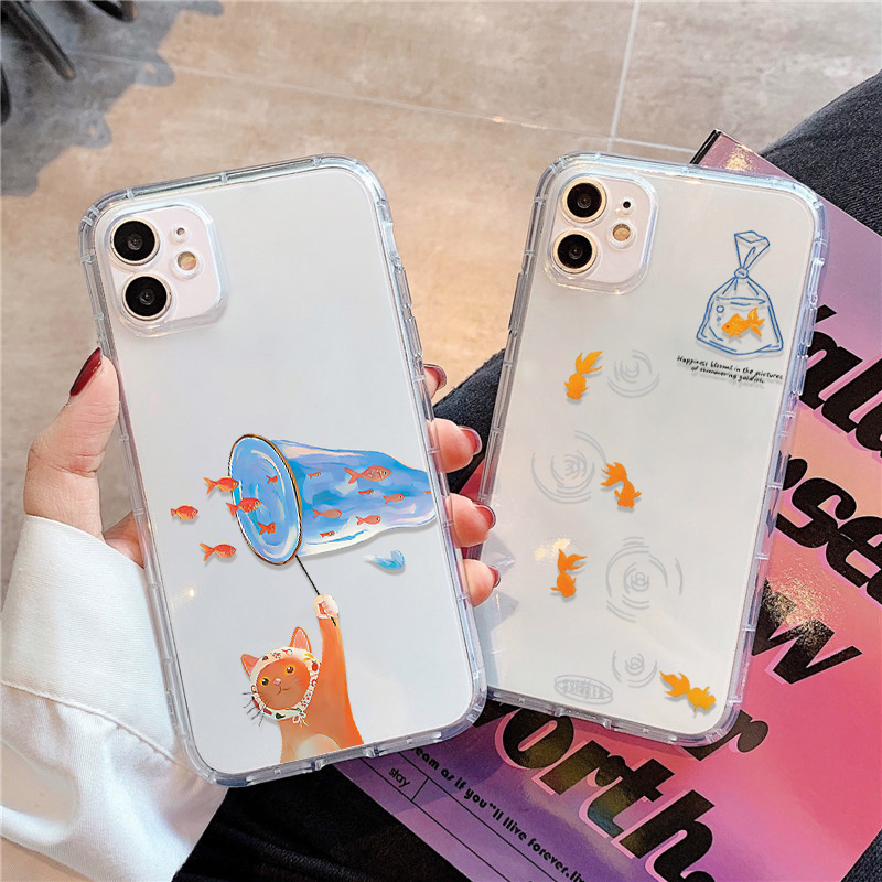 Apple Iphone 15 Pro Max - Adorável peixes claro caso de telefone